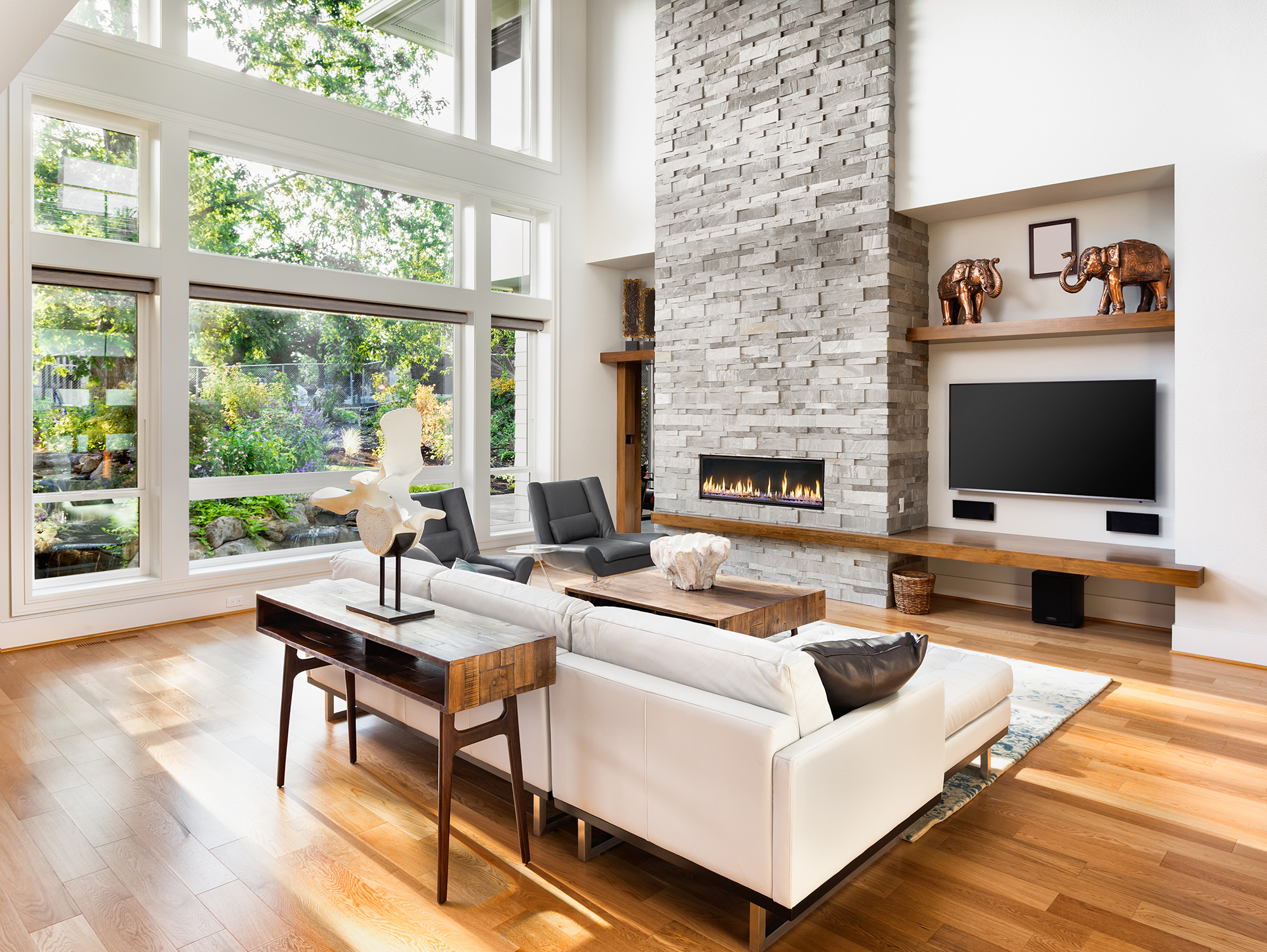 Wooden Elegant Living Room